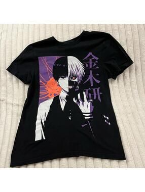 Tokyo Ghoul Black and Purple Graphic Men's Tshirt Size XS